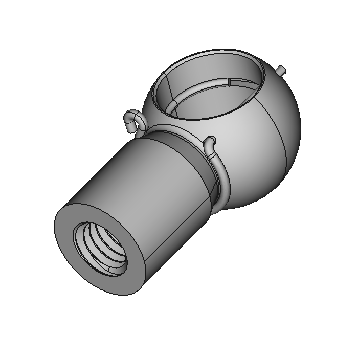 Ball Socket End Fittings with Safety Clip for Gas Springs
