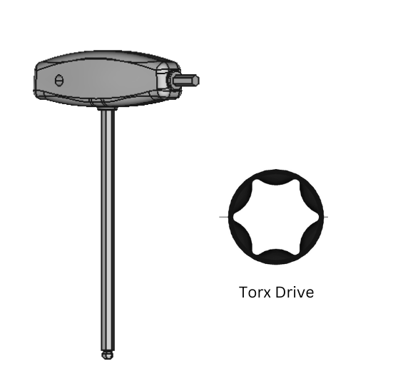 Ball-End Two-Tip T-Handle Keys