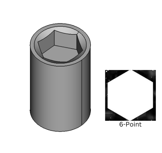 Fastener-Holding 6-Point Impact Sockets