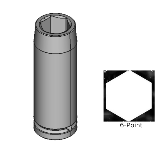 Thin-Wall 6-Point Impact Sockets