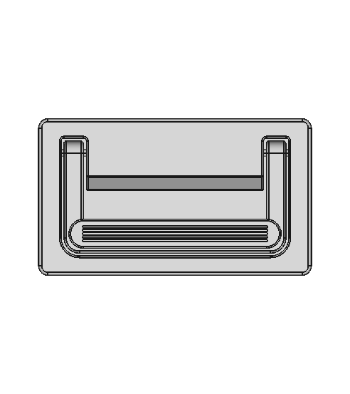 Threaded-Hole Recessed Folding Pull Handles with Mounting Plate
