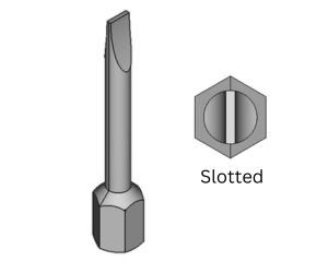Tight-Clearance Slotted Bits
