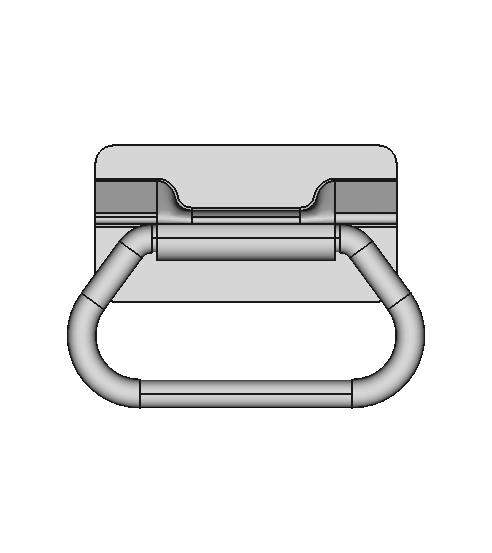 Weld-On Folding Pull Handles with Mounting Plate